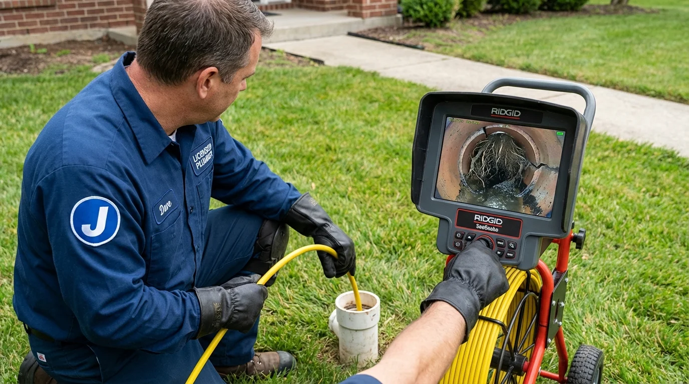 Sewer camera inspection being performed by Johns Plumbing LLC in Crystal River